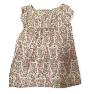 Old navy smocked flutter sleeve shirt